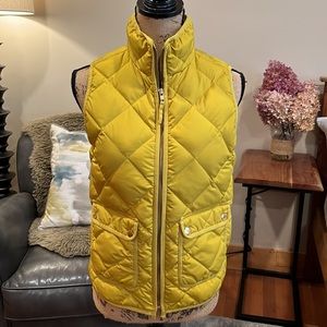 J Crew Yellow Puffer Vest - Size XS